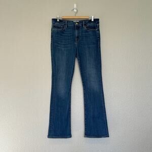 Le Crop Mini Boot Frame Women's Size 31 Inseam 30 Medium Wash High Rise Denim